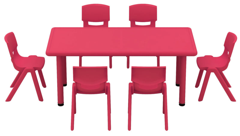 Dumi rechthoekige tafel - rood