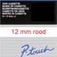 Labeltape Brother P-touch TC-202 12mm rood op wit