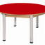 Beukenhouten tafel rond 120 cm. verstelbare metalen poten