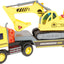 Sleepwagen met graafmachine