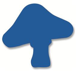 Plakfiguur jumbo assorti 200 stuks - Paddenstoel