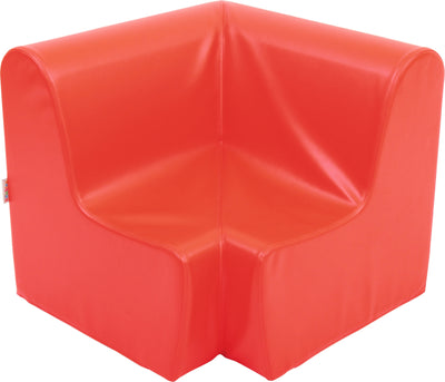 Medium hoekbank 58,5cm zithoogte 26 cm - Rood