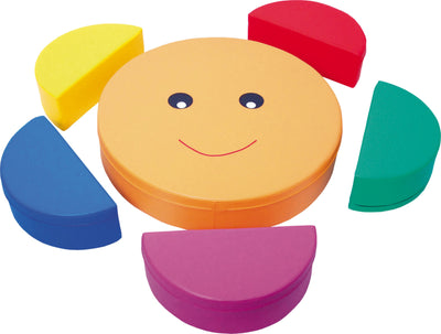 Set poefs 6 dlg. bloem