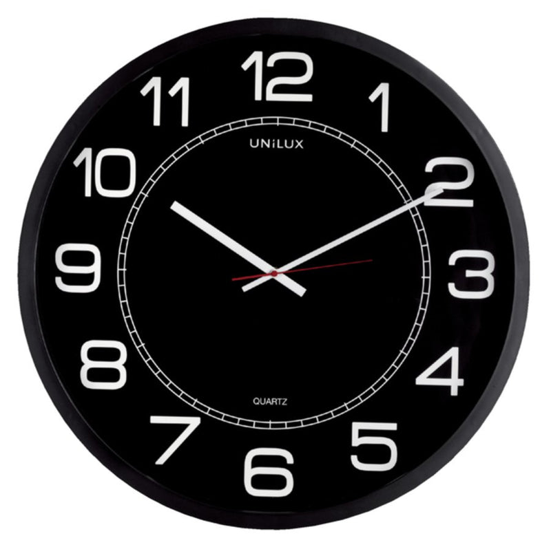 Wandklok Unilux Mega Ã˜57,5cm zwart