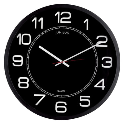 Wandklok Unilux Mega Ã˜57,5cm zwart