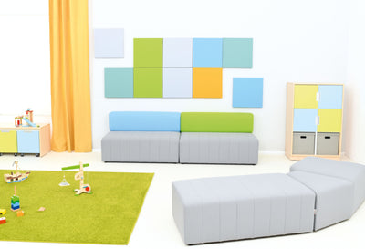 Geluiddempend vierkant PLUS, lichtgrijs