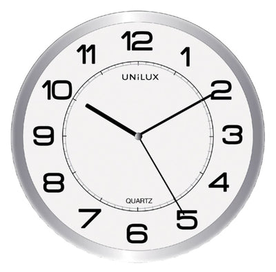 Wandklok Unilux Magnet Ã˜30,5cm lichtgrijs/wit