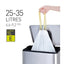 Afvalzak EKO met trekband 25-35 liter type E wit