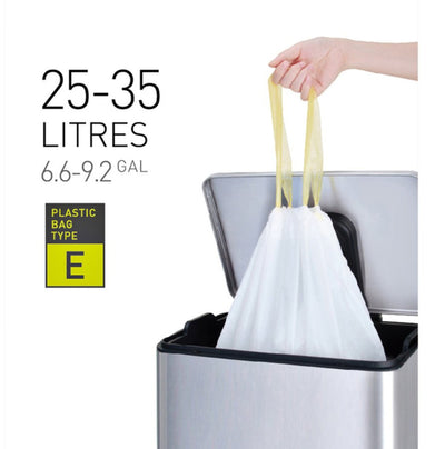 Afvalzak EKO met trekband 25-35 liter type E wit
