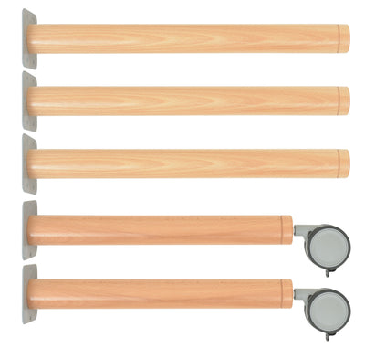 Set van 5 poten voor Flexi vijfhoekige tafelbladen - hoogte: 64 cm