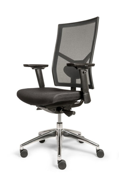 Bureaustoel "Perfect" mesh rug zwart