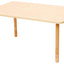 Rechthoekige tafel met dik tafelblad