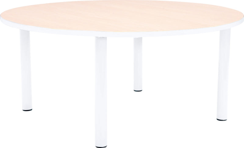 Ronde Quint-tafel 90 cm 40-58cm wit