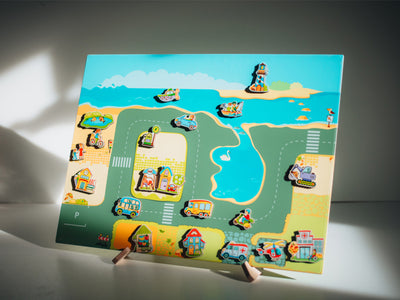 Mega magneetbord de stad