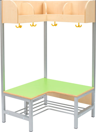 Flexi hoekgarderobe 4, zithoogte 26 cm., groen
