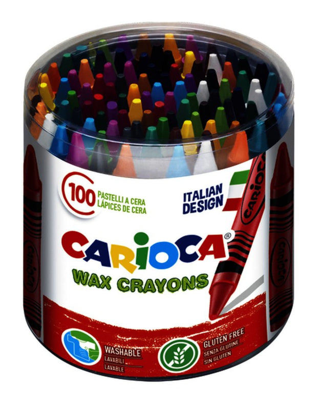Waskrijtjes Carioca pot Ã 100 stuks assorti