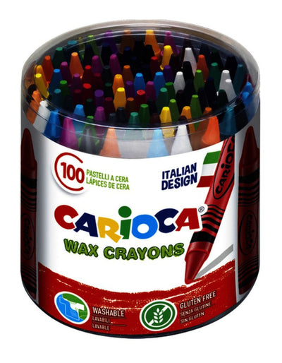 Waskrijtjes Carioca pot Ã 100 stuks assorti