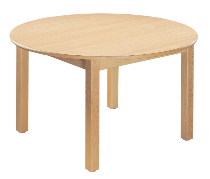 beukenhouten Tafel rond 60 cm. 46-76cm