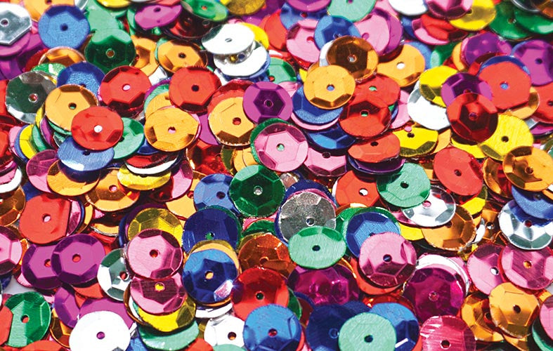 Pailletten mix | Rond 1 cm | Assorti | 100 gram