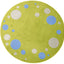 Rond tapijt - diam. 200cm - cirkels groen