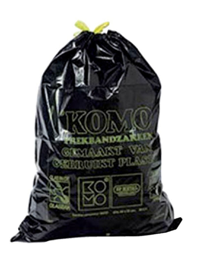 Vuilniszak Komo 60l met trekband 15 stuks op rol