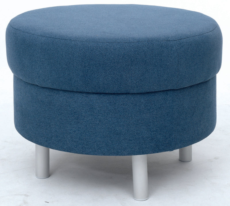 Ronde relaxpoef marineblauw - ronde poten