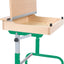 Tafel met een houten opbergbak met verstelbare hoogte 3-5 - groen-beuk