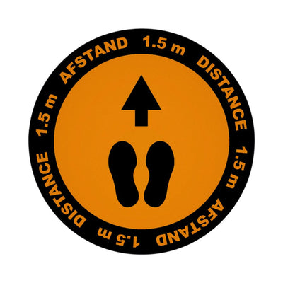 Vloersticker Metafas looprichting twee-talig Ã˜20cm