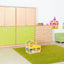 M-kast met 3 planken, halfopen met plint