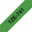 Labeltape Brother P-touch TZE-741 18mm zwart op groen