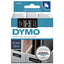 Labeltape Dymo 45021 D1 720610 12mmx7m wit op zwart