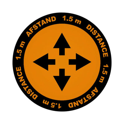Vloersticker Metafas kruispunt twee-talig Ã˜20cm
