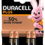 Batterij Duracell Plus Power 4xAAA alkaline
