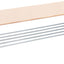 Flexi garderobe bank 4, hoog 35 cm - esdoorn