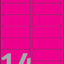 Etiket Avery L7363P-25 99.1x38.1mm neon roze 340stuks