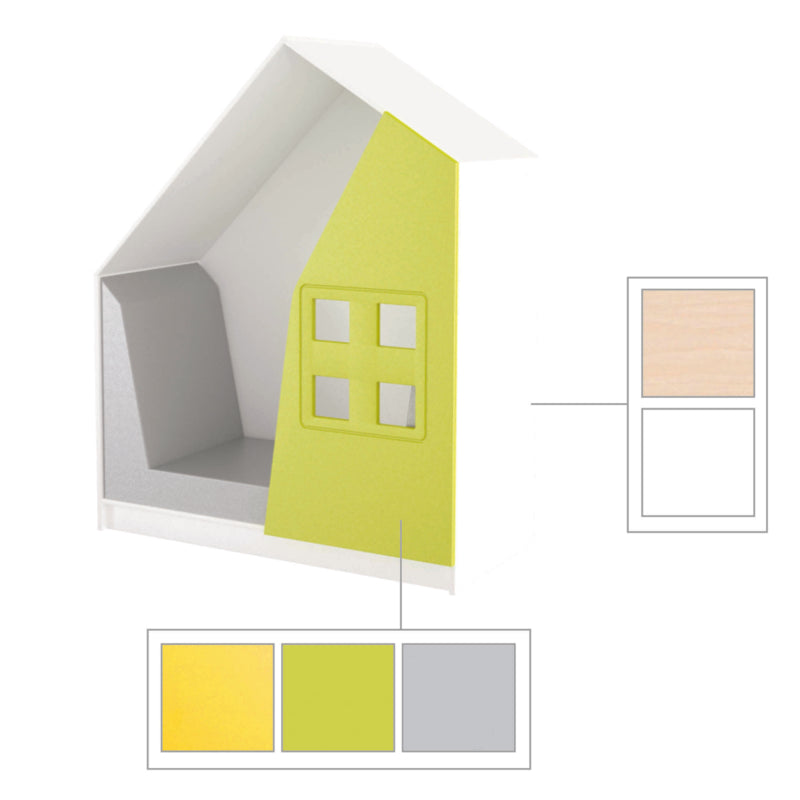 Quadro huiskast 130x60x173,5cm - Esdoorn/wit