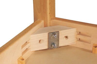 beukenhouten Tafel rond 60 cm. 46-76cm