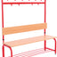 Garderobe met verstelbare bank en haken - rood