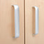 Flexi-kasten S met legbord, breed - met plint, berken deuren met slot