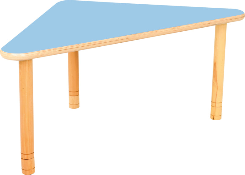 driehoekig Flexi- tafel 108x80x80cm blauw in hoogte verstelbaar