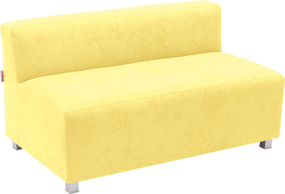 Flexi brede bank, zithoogte 35 cm, geel