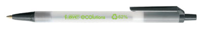 Balpen Bic Ecolutions clic stic zwart medium 50 stuks