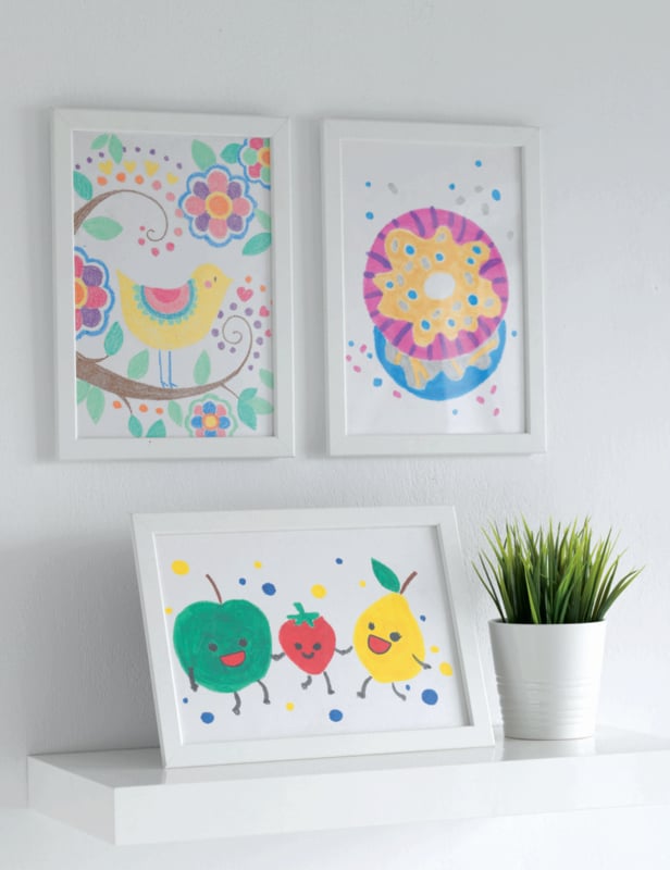 Dikke crayons in 6 kleuren