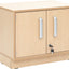 Flexi-kasten S met legbord, smal - met plint, berken deuren met slot