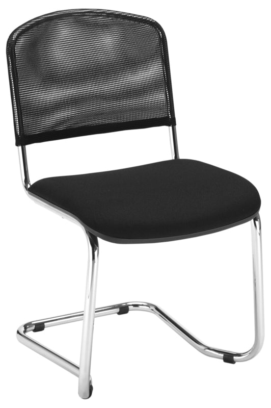 Vergaderstoel Yaro Net Swing - chroom-zwart