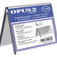 Tafelnaambord OPUS 2 V-standaard 70mmx100mm acryl