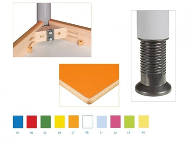 Tafel rond 100 cm. verstelbaar