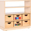 M-kast met 3 planken, halfopen met plint