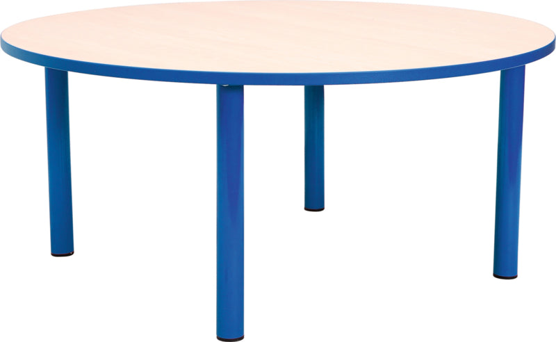 Ronde Quint-tafel 90 cm 40-58cm blauw