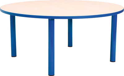 Ronde Quint-tafel 90 cm 40-58cm blauw